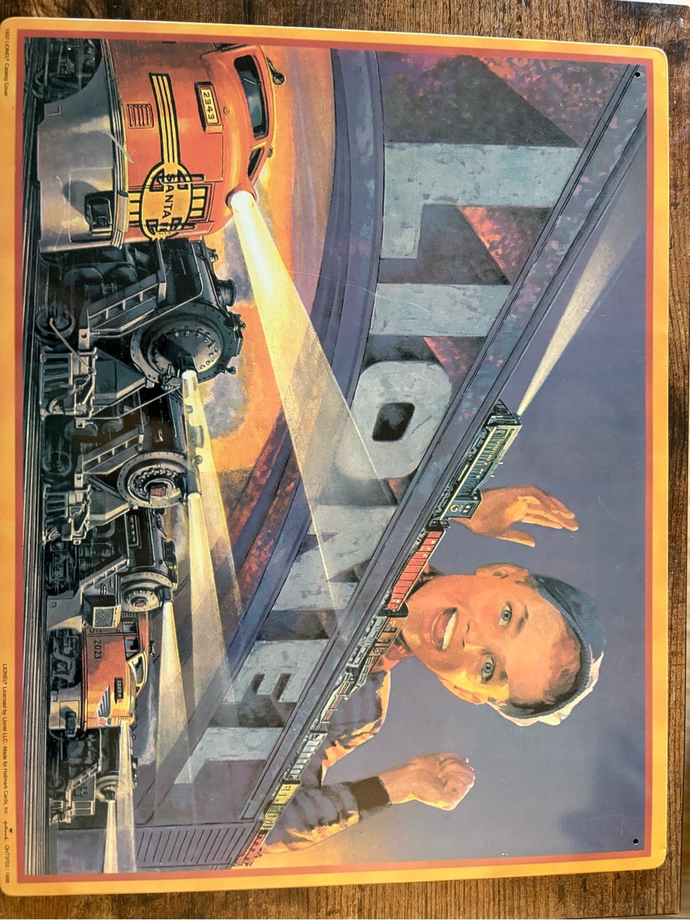 Hallmark Lionel tin sign